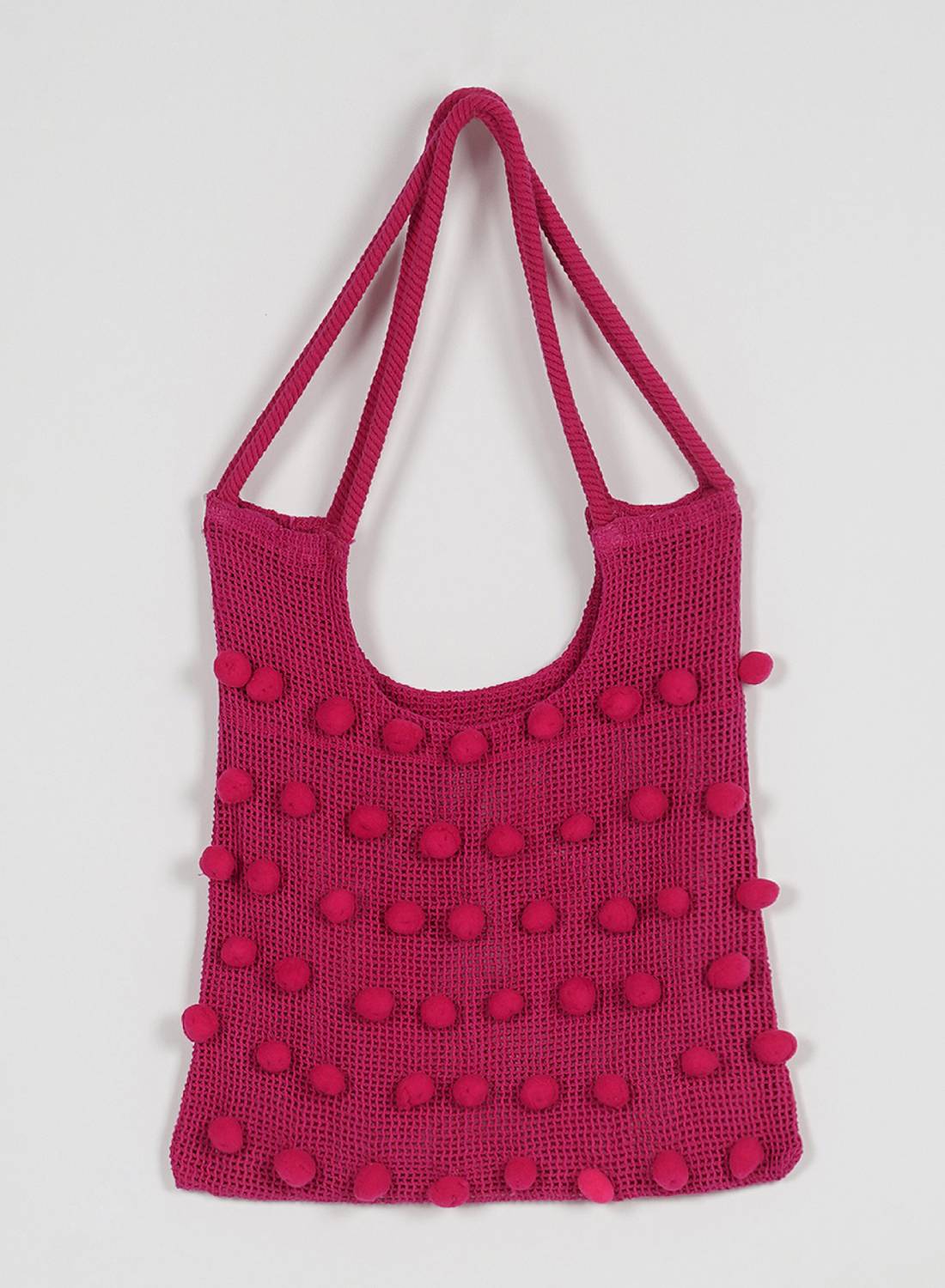 Pom pom tote online bag