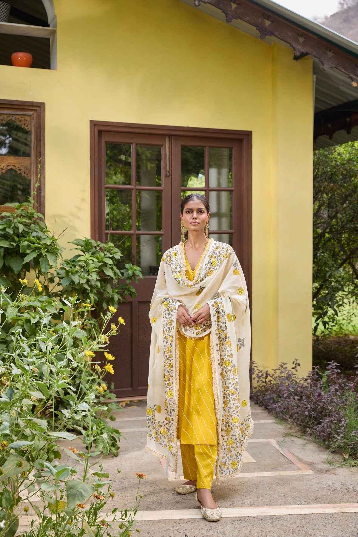 Devika Cotton Leheriya Suit Set
