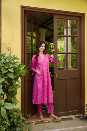 Azza Cotton Leheriya Suit Set