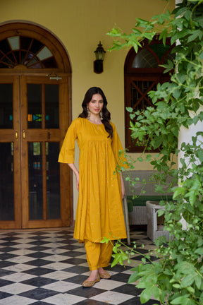 Kavari Cotton Leheriya Anarkali