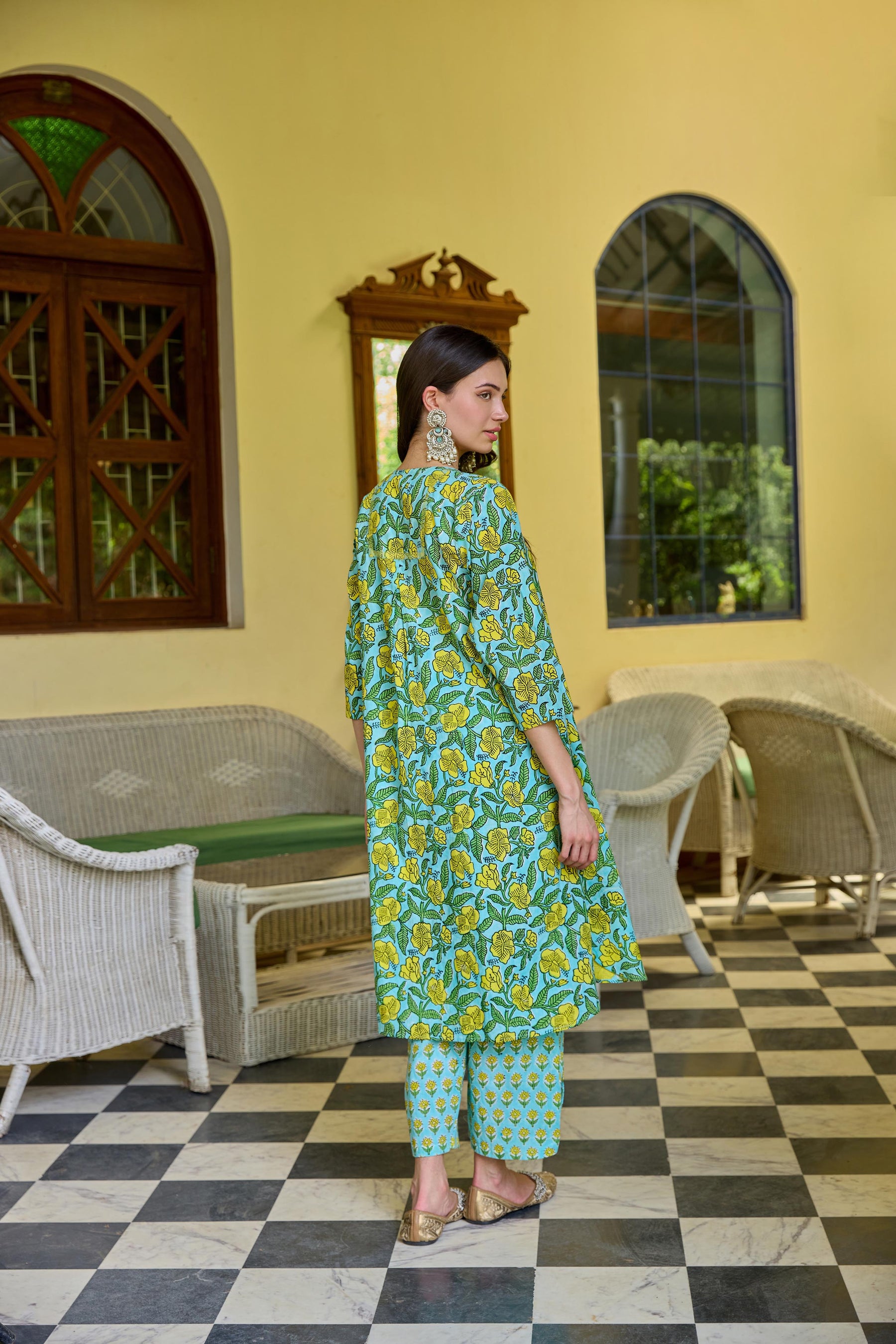 Arohi Hand Block Cotton Suit Set