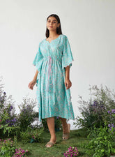 Nida Handblock Kaftan