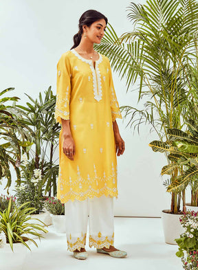 Sunflower Jaal Suit Set