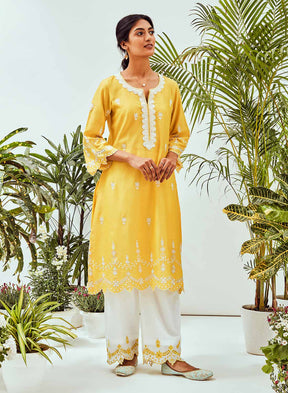 Sunflower Jaal Suit Set