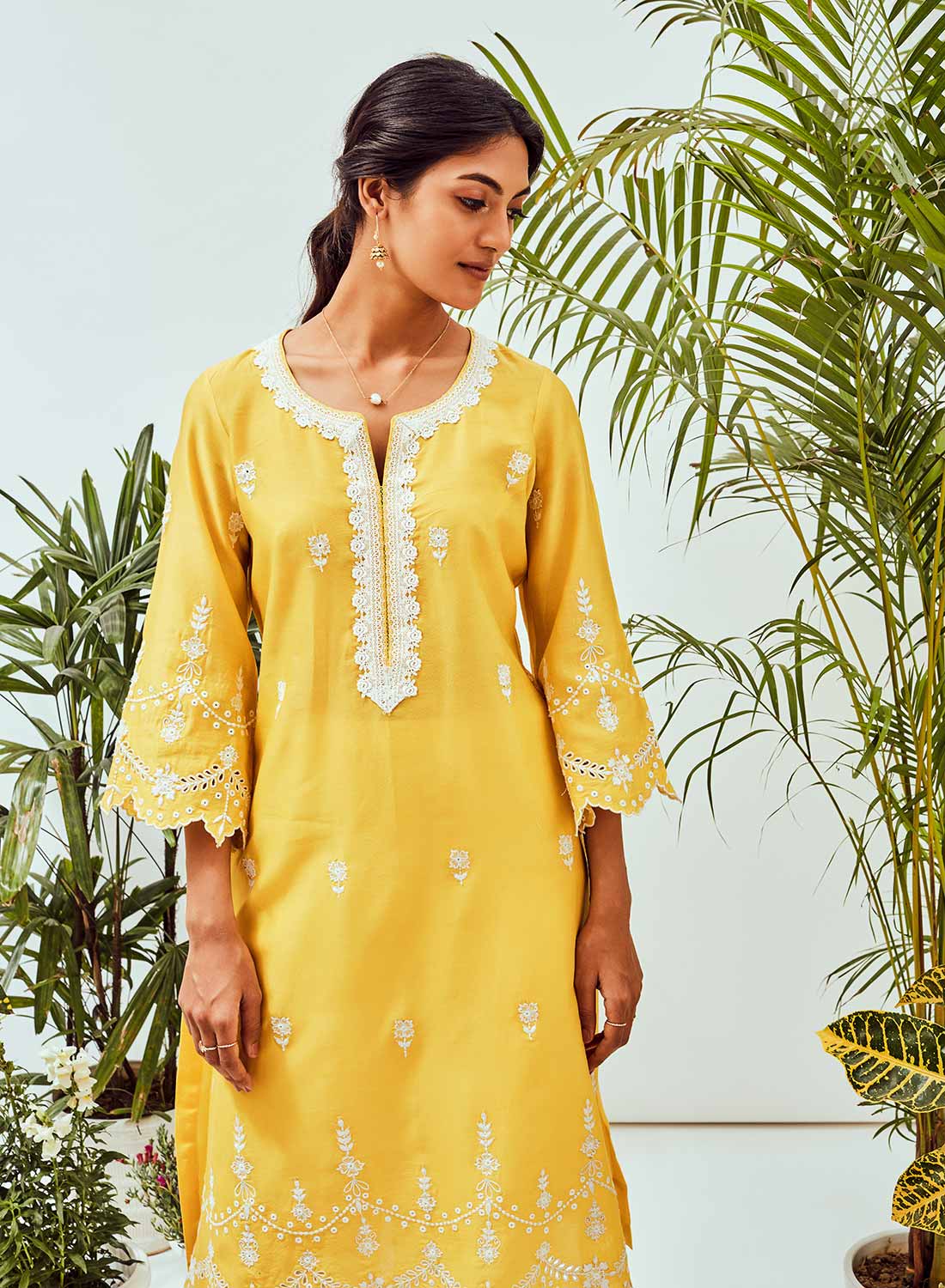 Sunflower Jaal Suit Set